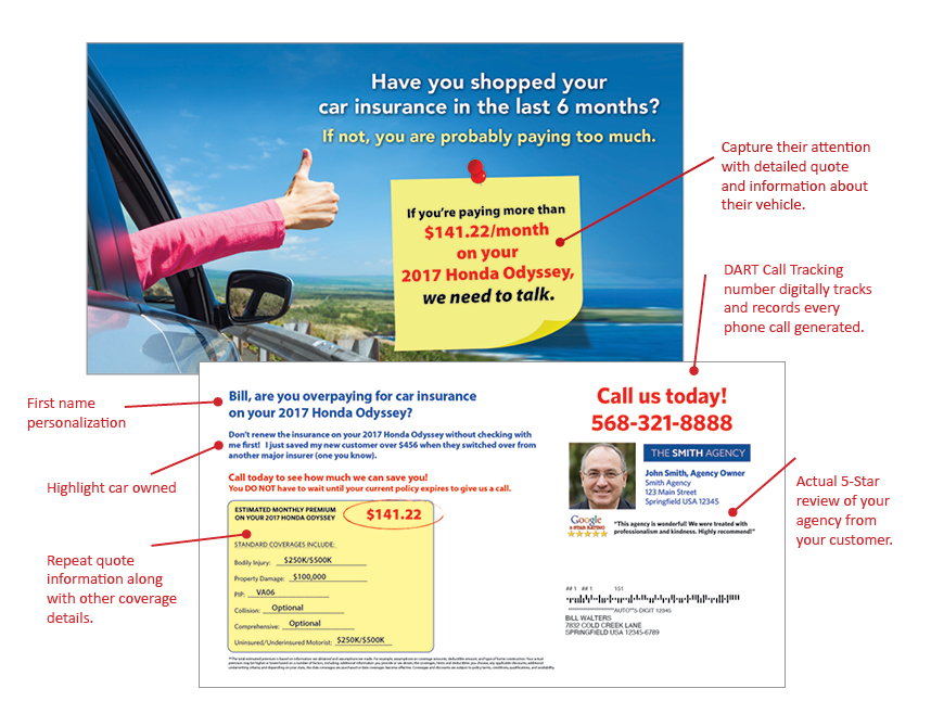 Auto Insurance Postcard